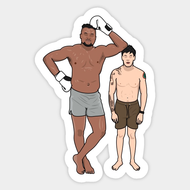 Flyweight and heavyweight champ Sticker by Rsclstar